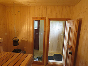 Restarbeiten in der Sauna